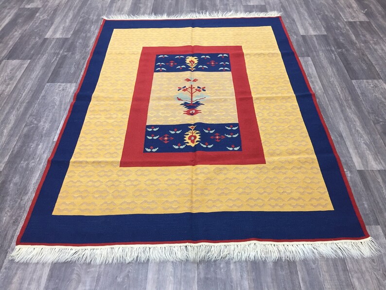 Yellow Kilim Rug 60x81 in 151x204 Cm Kilim Rug Vintage Etsy