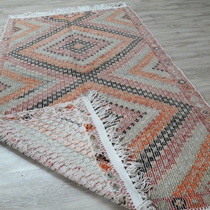 Turkish Cicem Rug,3&#39;54&quot;×6&#39;feet,108×186 cm Anatolian Turkish Handmade Kilim Rug Home Decor Tribal kilim Traditional kilim Rug Colorful kilim