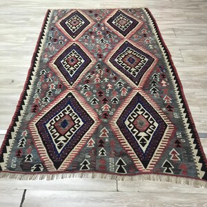 50x84in 127x213 cm Turkish Area Kilim Rug Anatolian Turkish Vintage Kilim Rug Bohemian kilim Rug Traditional kilim Rug Home Decor Area Rug