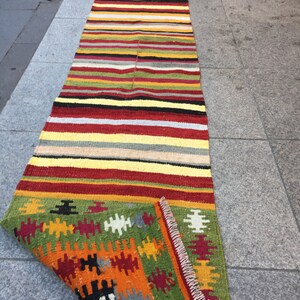 Kilim Rug 20c92 in 49x232 cm Handmade Turkish Anatolian Rug Runner Home Decor Rug Runner Bohemian Runner Floor kilim Runner Wool kilim Rug