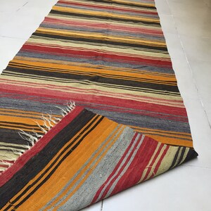 Long Kilim Rugs 39x169 in 97x427 cm Handmade Turkish Anatolian Rug Runner Home Decor Rug Runner Bohemian Runner Floor kilim Runner Home Rug