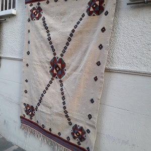 Wool Kilim Rug,57x81 in 145x205 cm Turkish Handwoven Kilim Rug, Traditional Turkish kilim Rug Bohemian kilim Floor kilim Rug Area kilim Rugs
