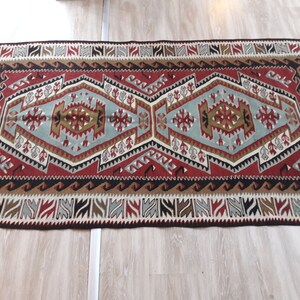 Turkish Decorative Kilim Rug,3&#39;50&quot;×6&#39;feet,107x185cm,Anatolian Turkish Vintage Home Decor Kilim Rug