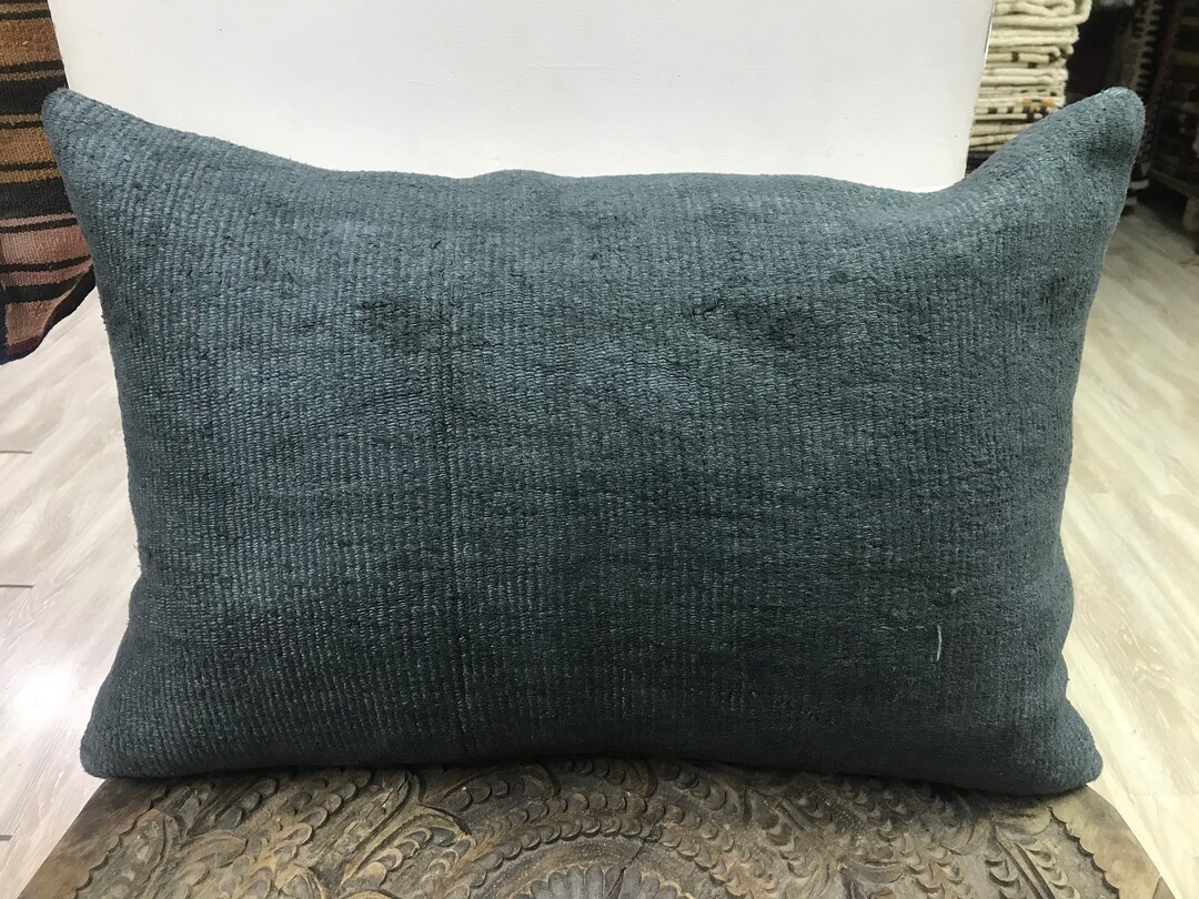 16x24 Green Kilim Pillow, Vintage Pillow Cover, Kilim Pillows , Sofa