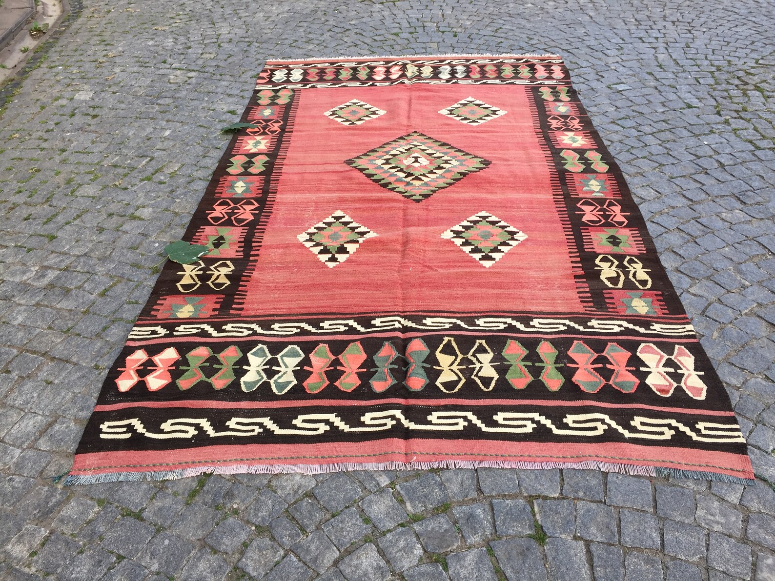 Red Kilim Rug 70x125 in 178x317 Cm Turkish Kilim Rug Etsy