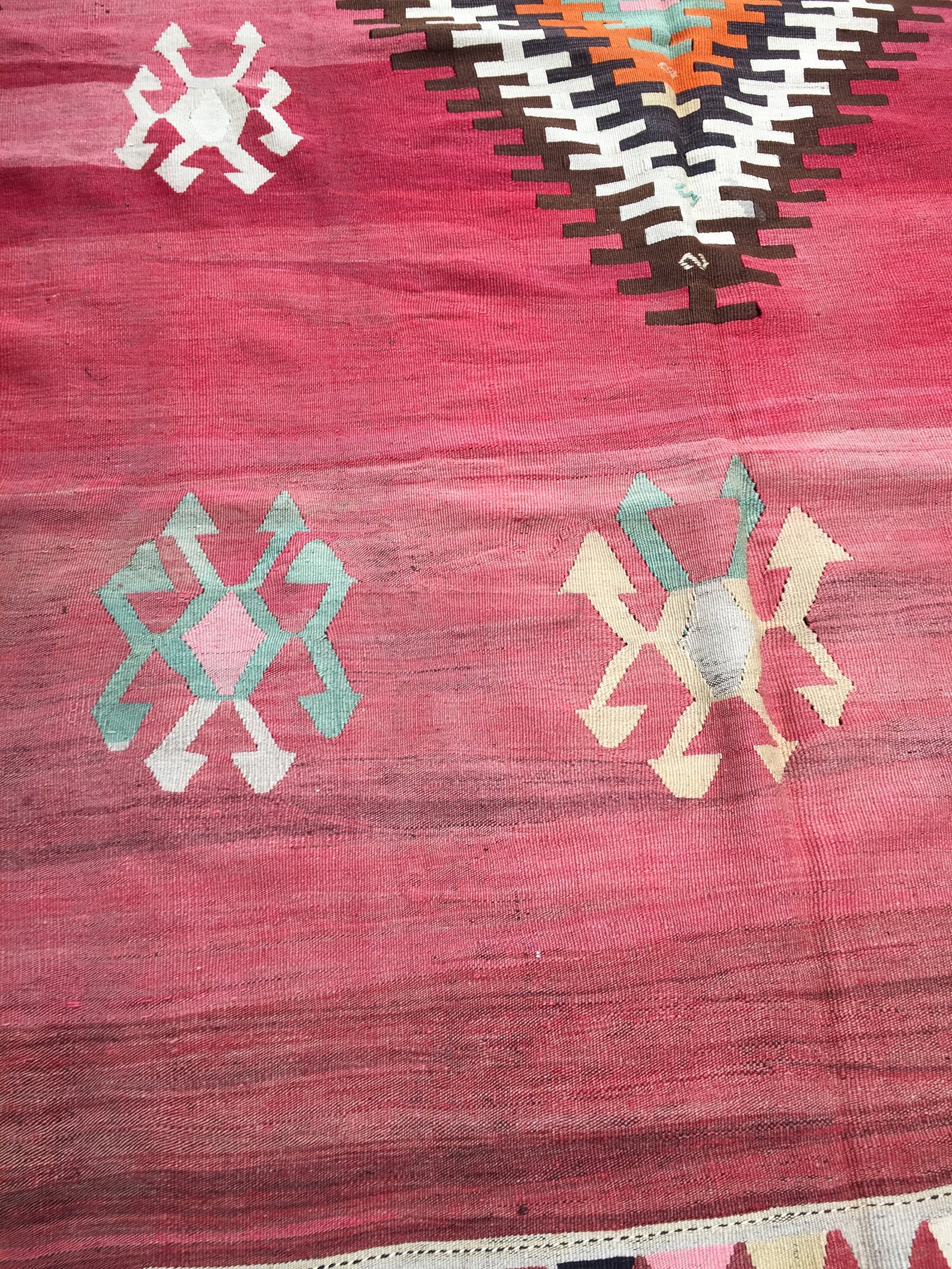 Red Kilim Rug67x124 in 168x313 Cmturkish Handmade Kilim Etsy