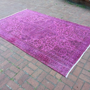 Pink Vintage Rug 67x107 inc 170x270 cm,Pink Tukish Rug,Turkish Rug,Vintage Rug,Home Decor Tribal Rug Colorful  Rug Decor Rug Area Rugs