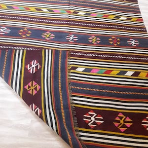 Turkish Rug 76x90 in 193x230 cm Anatolian kilim Rug vintage kilim rug Home Decor Floor kilim Rugs Ethnic kilim Rug Wool kilim Colorful kilim