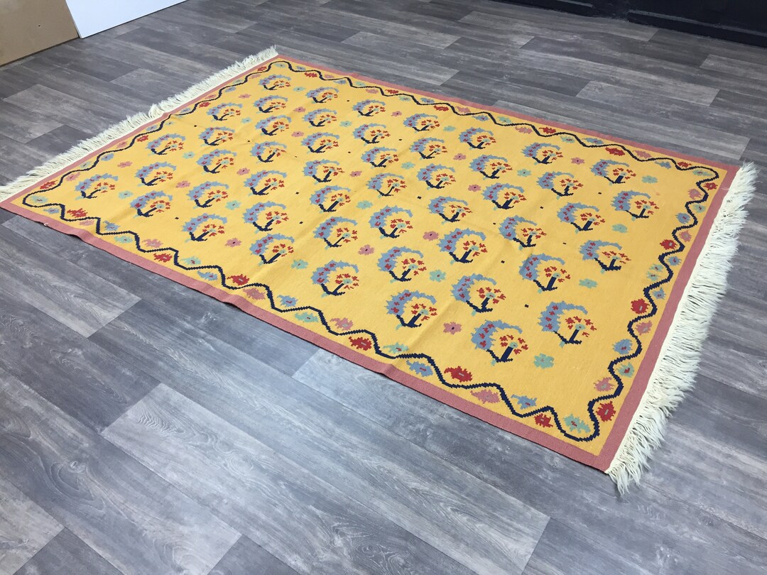 Yellow Kilim Rug 63x93 in 160x 230 Cm Kilim Rug Vintage Etsy