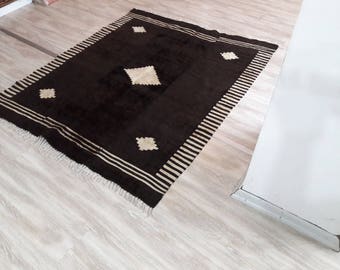 Turkish kilim Rug,4'42"×5'24"feet,130×160cm,Anatolian Turkish Handmade Kilim Rug