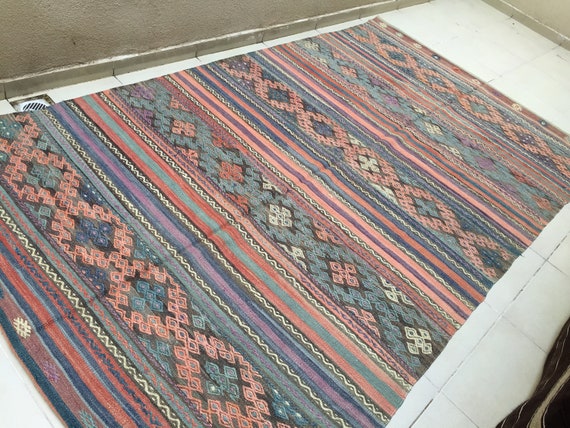 パステルキリムラグ 66 x 115 インチ 167 x 290 cm ハドマデキリムラグ