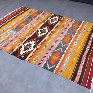 65x91 in 164x230 cm Turkish Area Kilim Rug Anatolian Turkish Vintage Kilim Rug Bohemian kilim Rug Traditional kilim Rug Home Decor Area Rug