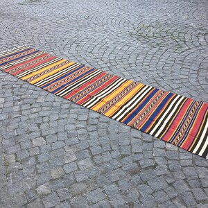 Turkish Kilim Rug 29x118 in 73x300 cm,Turkish Kilim Runner,Kilim Runner,Rug Runner Home Decor Bohemian kilim Runner Ethnic kilim Runner