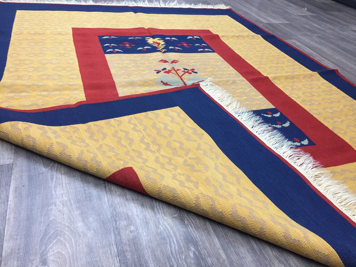 Yellow Kilim Rug 60x81 in 151x204 Cm Kilim Rug Vintage Etsy