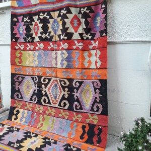 Large Kilim rug,Vintage Decorative Kilim rug,Handwoven Kilim Rug, 81x136 in 208x346 cm Traditional kilim Decor kilim Rug Tribal kilim Rugs