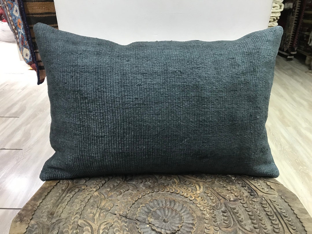 16x24 Green Kilim Pillow, Vintage Pillow Cover, Kilim Pillows , Sofa