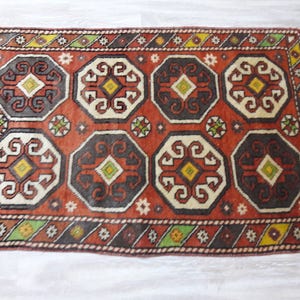 Turkish Tribal Rug,3&#39;11&quot;×4&#39;78&quot;feet,95x146cm, Turkish Traditional Handwoven Vintage Home Decor,