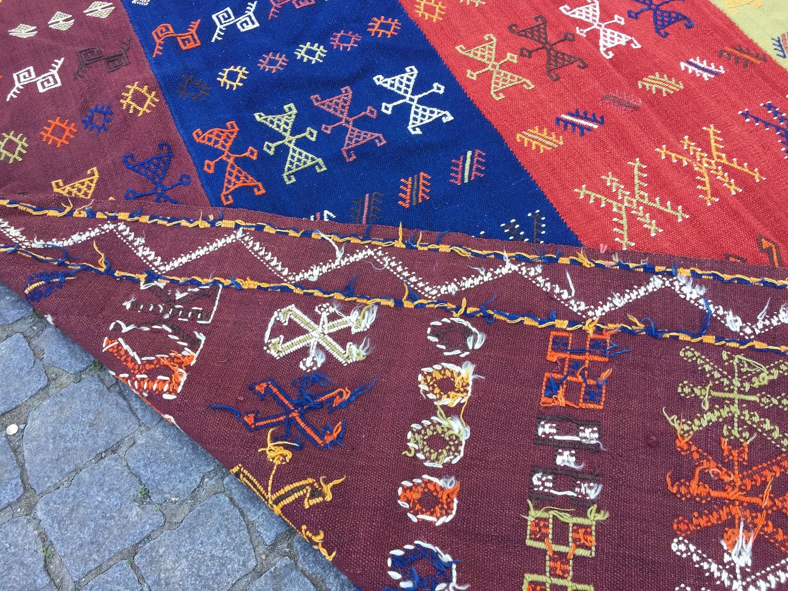 Large Antique Kilim Rug 85x154 in 215x390 Cm Vintage Kilim Rug Etsy