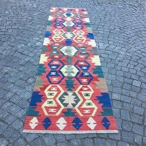 Kilim Rug Runner 32×125 in 82x317 cm Handmade Turkish Anatolian Rug Runner Home Decor Rug Runner Bohemian Runner Floor kilim Runner Home Rug