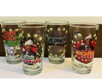 National Lampoon Christmas Vacation Glasses Set of 4