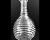 Anchor Hocking Clear Ribbed Manhattan Glass Vase Decanter Art Deco 1930 39 s