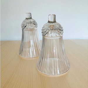 Vintage Homco Glass Votive Holders - 1980s Drape Design - Set of 2