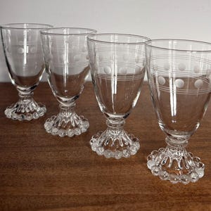 Vintage Anchor Hocking Boopie Goblets - Mid-Century Berwick Design - Set of 4