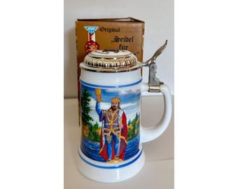 Vintage 1980s House of Heileman Beer Stein • Original BMF Germany • Brewery Tankard