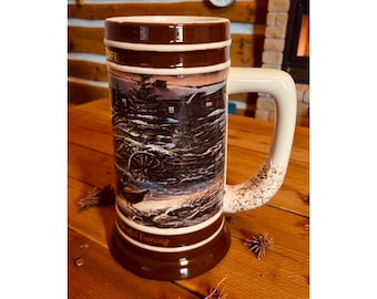 Vintage Terry Redlin Collector Stein Series - Peaceful Evening: Miller Brewing Collectible