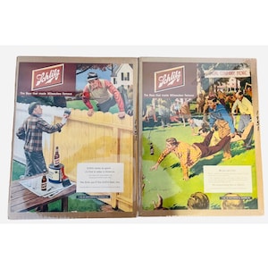 Pair of 1951 Schlitz Beer Advertisements