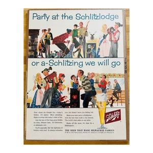 1958 Schlitz Beer Advertisement