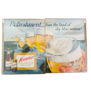 1954 Hamm&#39;s Beer Advertisement Two Page Spread