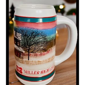 Miller High Life 1995  Holiday Traditions Beer Stein