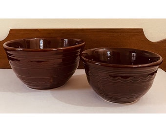 Marcrest Oven Proof  Set of 2 Vintage Daisy and Dot Mixing Bowls