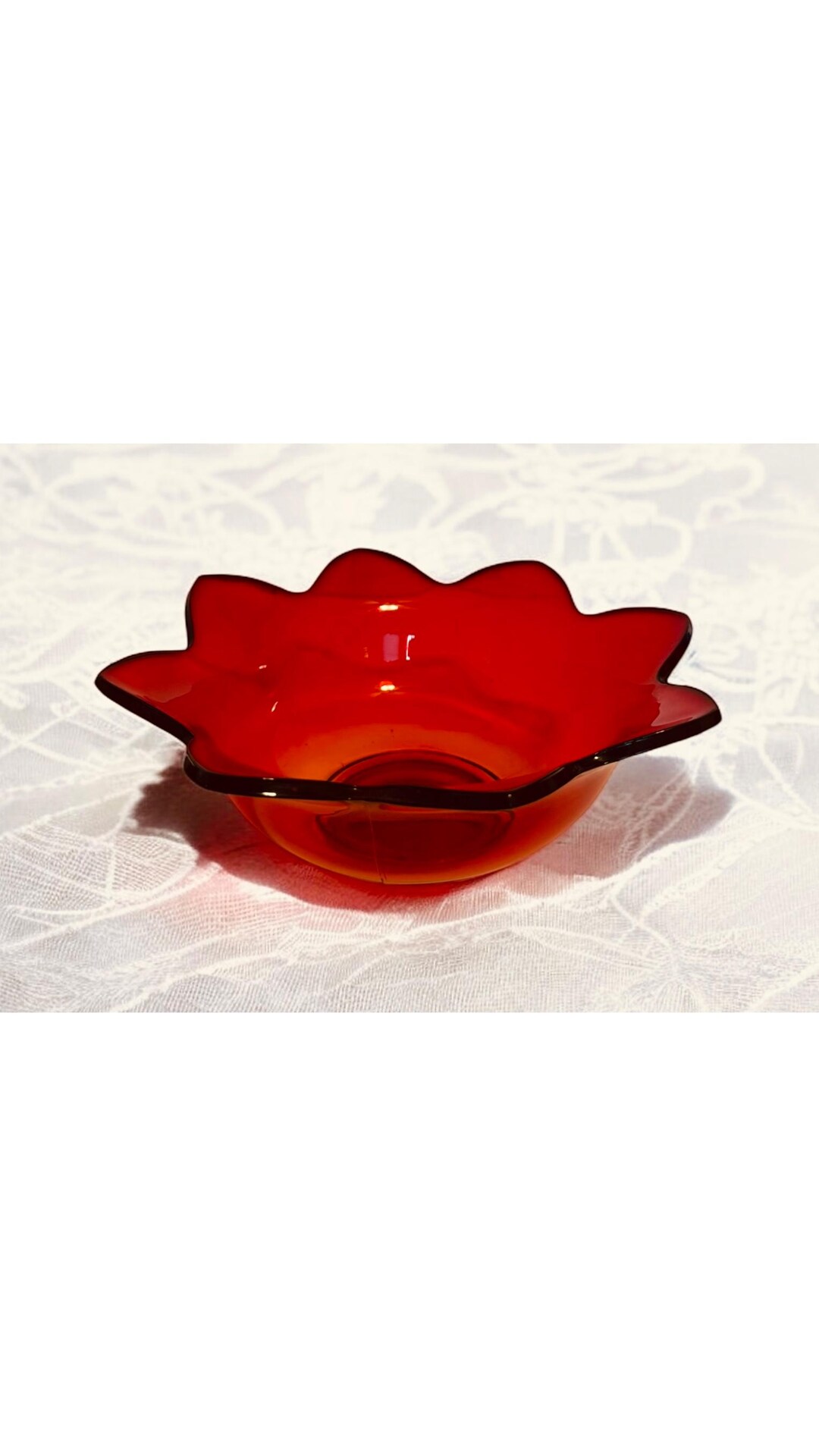 Large Tulip Bowl in Amber main image 0