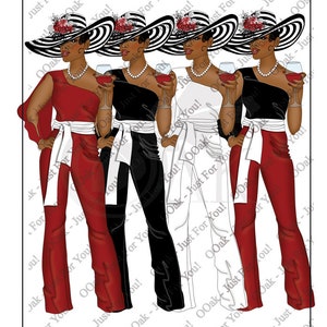 Red, White & Black - fashion clipart, Lady boss clipart, Boss Babe, Planner Girl Clipart, Boss Girl clipart, Fashion Illustration