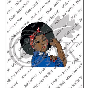 Rhonda The Riveter - SVG (Ethnic/Black Girl)
