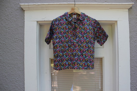 True Vintage 50s/60s Trippy Novelty Print Psychede