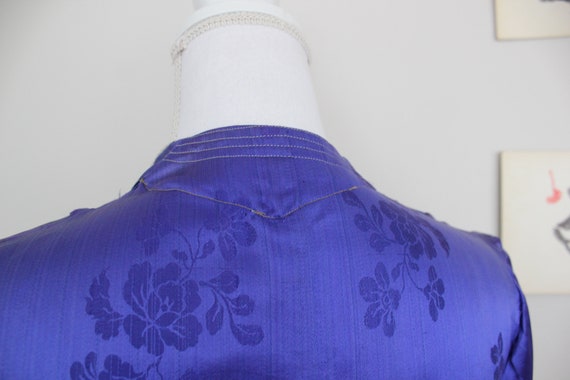 Vintage Handmade One Of A Kind Silk Brocade Midni… - image 9