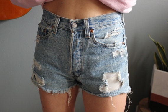 Vintage Distressed Levi Strauss Daisy Duke Denim … - image 1