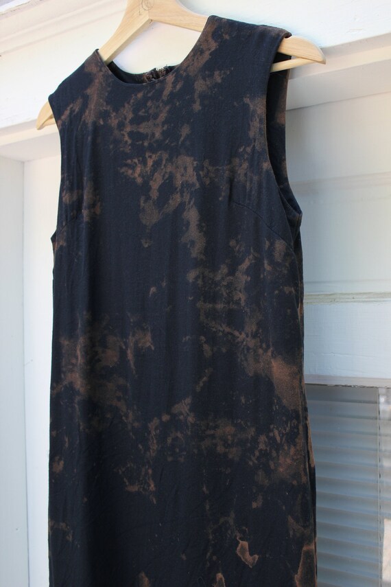 Vintage 60s Reverse Dyed, Marbled Shift Dress