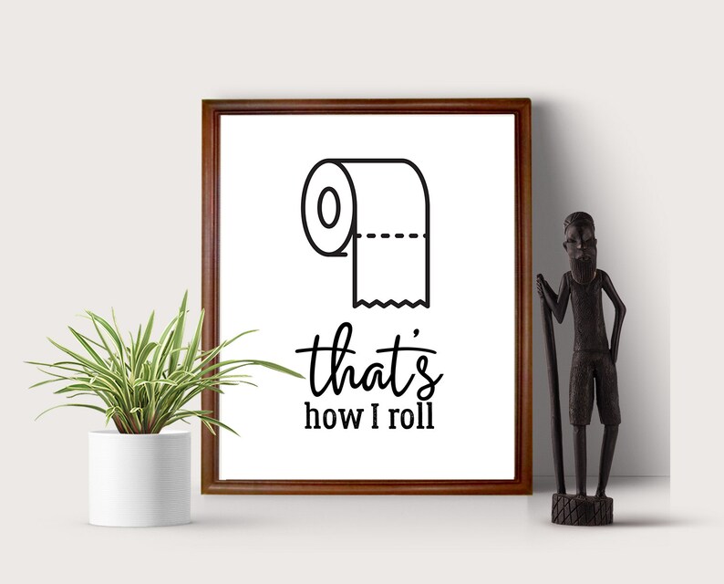 That's how I roll funny toilet paper poster modern home Etsy