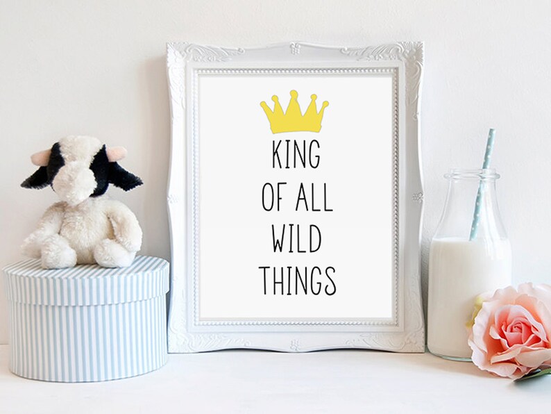 King Of All Wild Things Boys Nursery Decor Boys Room Etsy