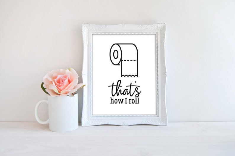 That's how I roll funny toilet paper poster modern home Etsy
