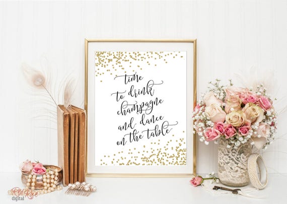 Temps Pour Boire Du Champagne Et Danser Sur La Citation De Etsy Temps Pour Boire Du Champagne Et Danser Sur La Citation De Etsy