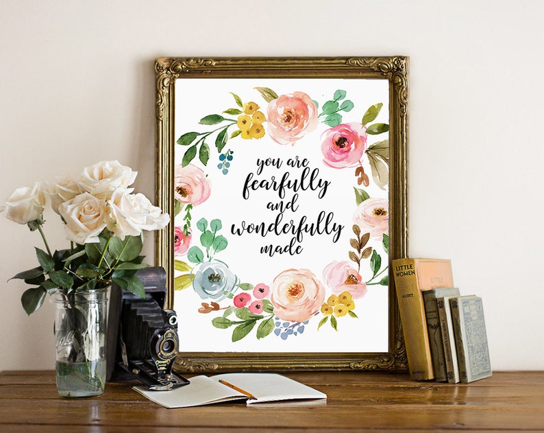 You Are Fearfully and Wonderfully Made Bible Nursery Decor Etsy