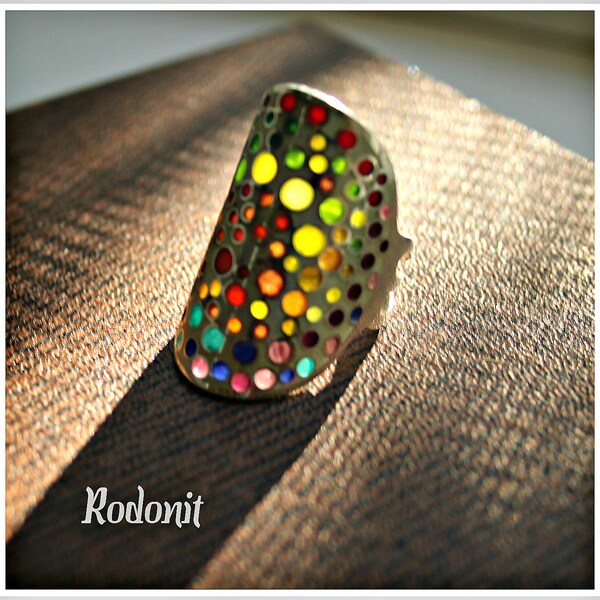 Stained Glass Ring Etsy