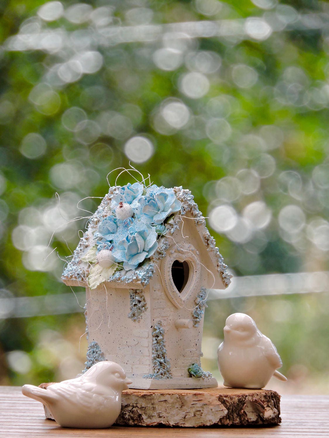 Nichoir Bleu Lumière Décorative