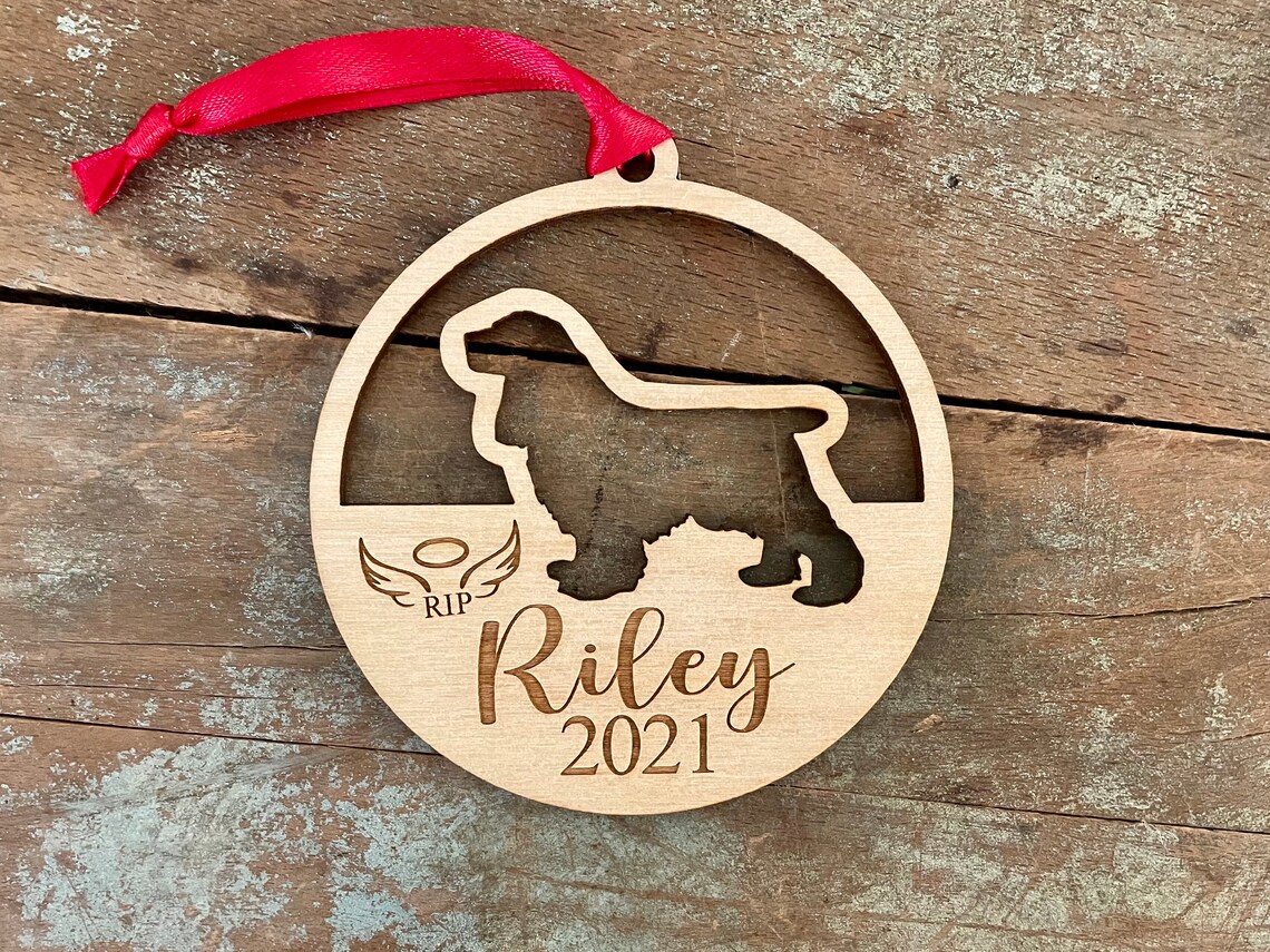 Dog Memorial Ornament RIP Dog Ornament Pet Memorial Gift Etsy