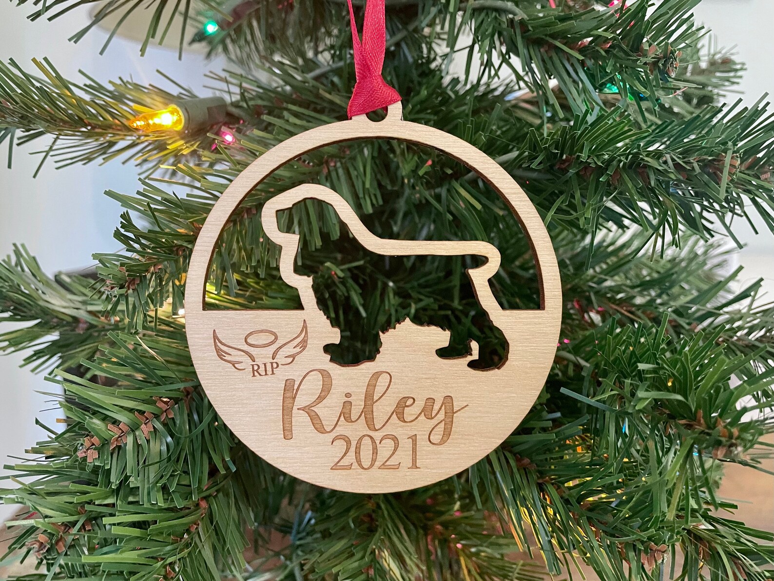 Dog Memorial Ornament RIP Dog Ornament Pet Memorial Gift Etsy